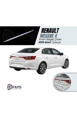 Renault Megane 4 Krom Bagaj Alt Çıtası 2016 Üzeri P, Çelik Sedan Uyumlu