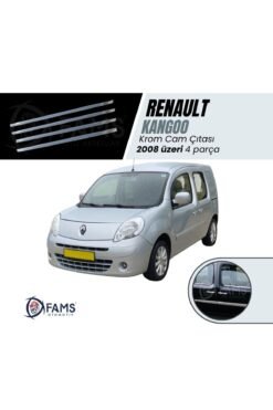 Renault Kangoo Krom Cam Çıtası 4 Prç, 2008 Üzeri P, Çelik