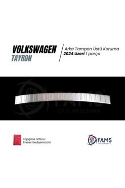Alternative view of Vw Tayron Uyumlu Arka Tampon Üstü Koruma 2024 Üzeri P,çelik (taşlı)