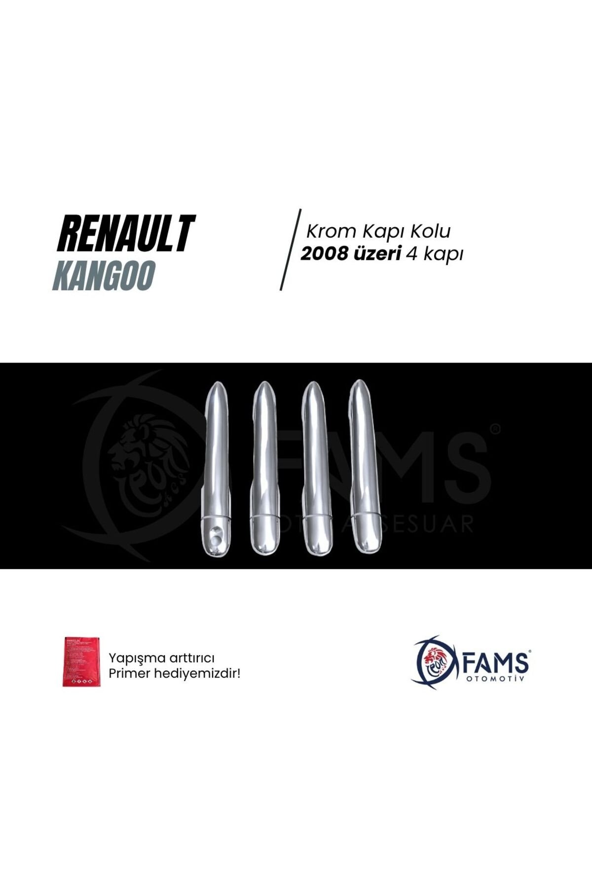 Renault Kangoo Krom Kapı Kolu 4 Kapı 2008 Üzeri P, Çelik - Görsel 2