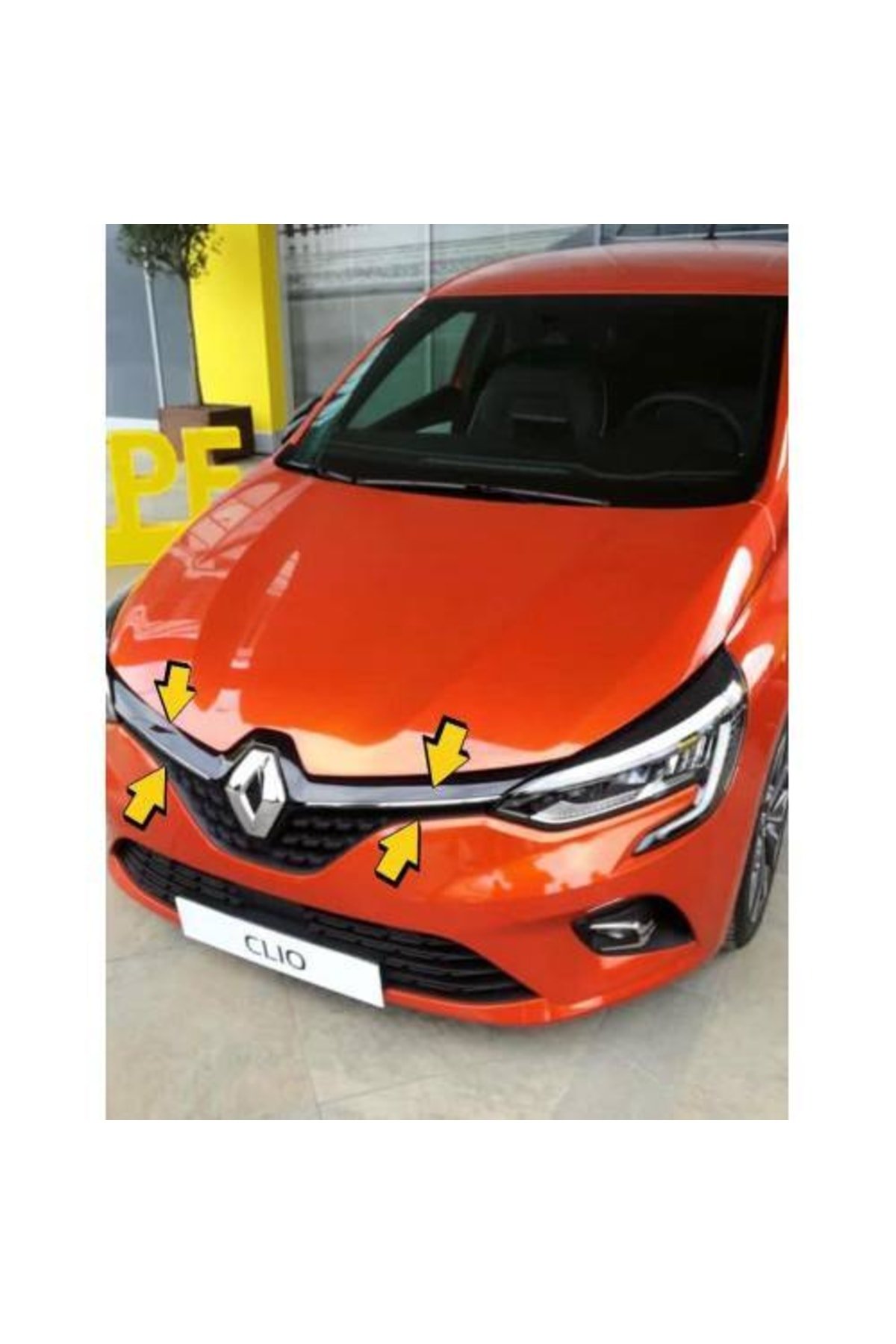 Renault Clio 5 Hb Krom Ön Panjur 2 Prç, 2019 - 2022 P,çelik uyumlu