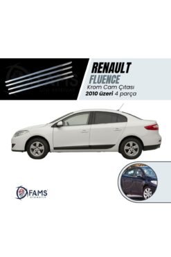 Renault Fluence Krom Cam Çıtası 4 Prç, 2010 Ve Üzeri P, Çelik Uyumlu