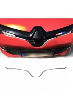 Renault Clio 4 Krom Ön Panjur Çıtası Uyumlu U Formlu 2 Parça 2012-2019 Arası P,çelik