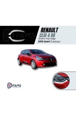 Renault Clio 4 Hb Uyumlu Krom Far Kaşı 2 Prç, 2012-2019 P,çelik
