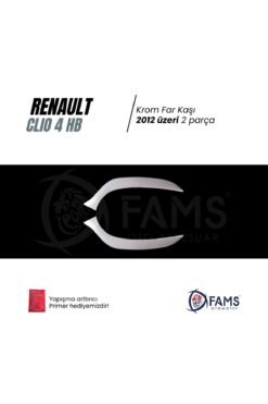 Alternative view of Renault Clio 4 Hb Uyumlu Krom Far Kaşı 2 Prç, 2012-2019 P,çelik