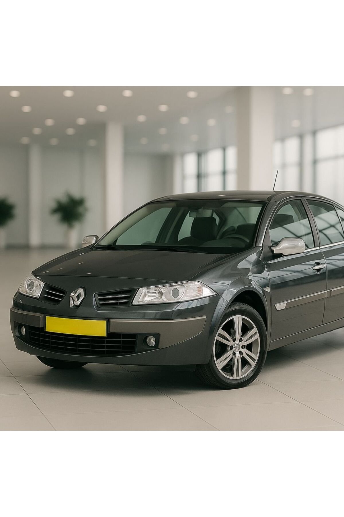 Renault Megane 2 Krom Ön Panjur 4 Prç, 2006-2009 P,çelik uyumlu - Görsel 4