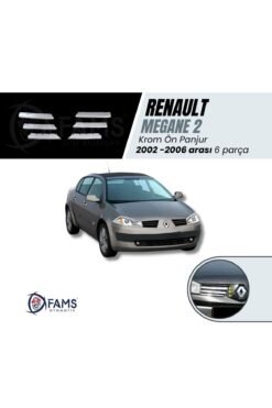 Renaul,t, Megane 2 Krom Ön Panjur 6 Prç, 2002-2006 Arası P, Çelik