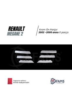 Alternative view of Renaul,t, Megane 2 Krom Ön Panjur 6 Prç, 2002-2006 Arası P, Çelik