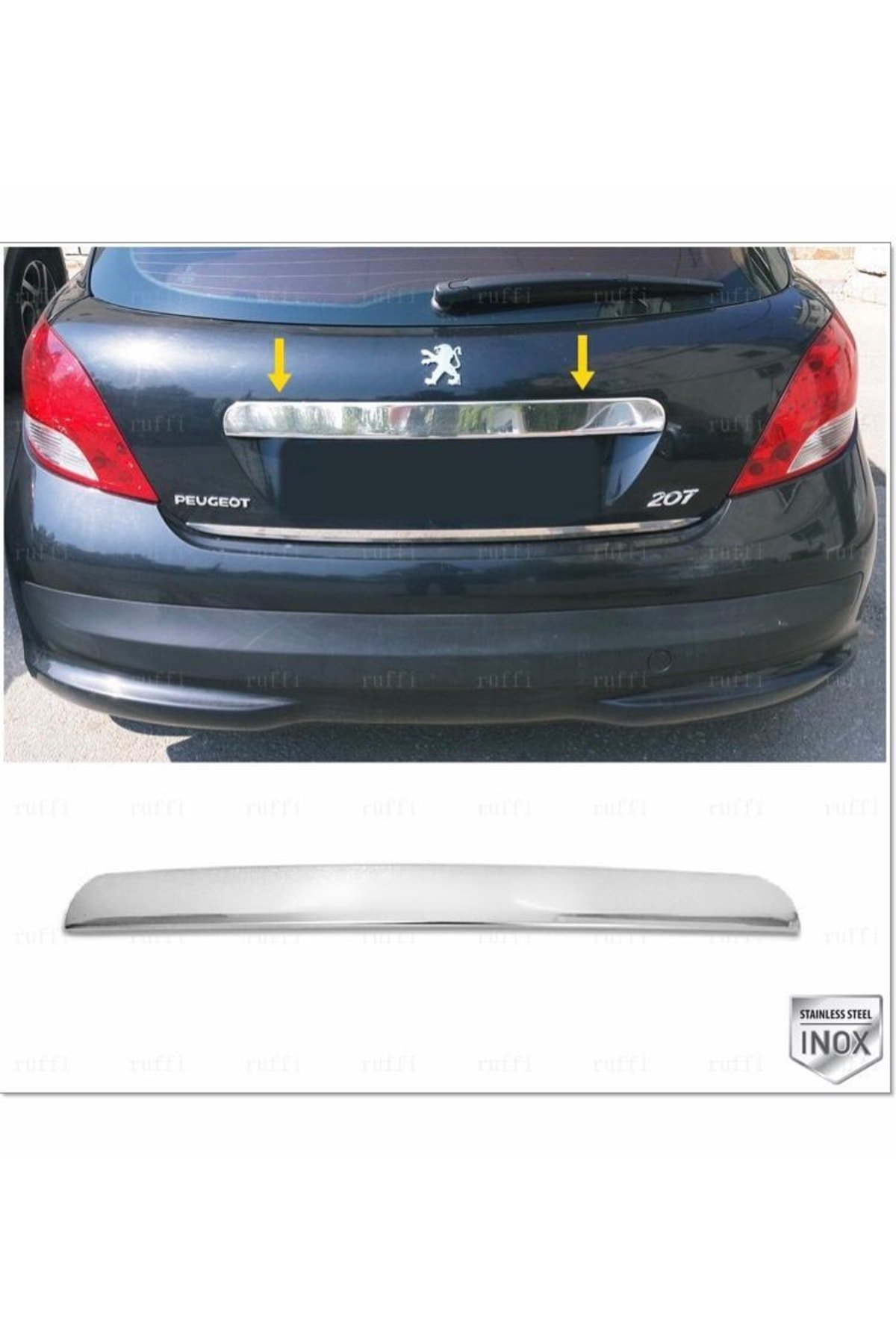 Peugeot 207 Krom Bagaj Çıtası 2006 Üzeri P,çelik