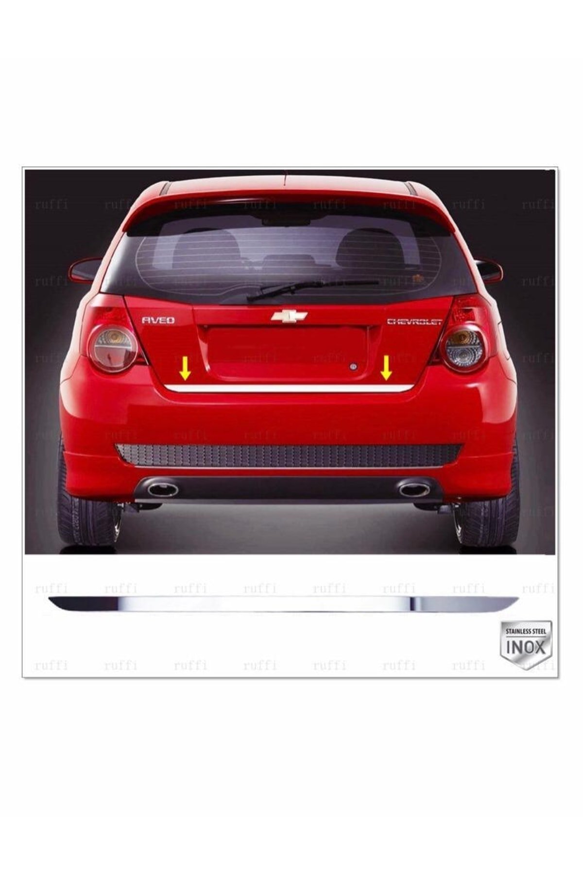 Chevrolet Aveo Hb Krom Bagaj Alt Çıtası 2005-2011 Arası P,çelik