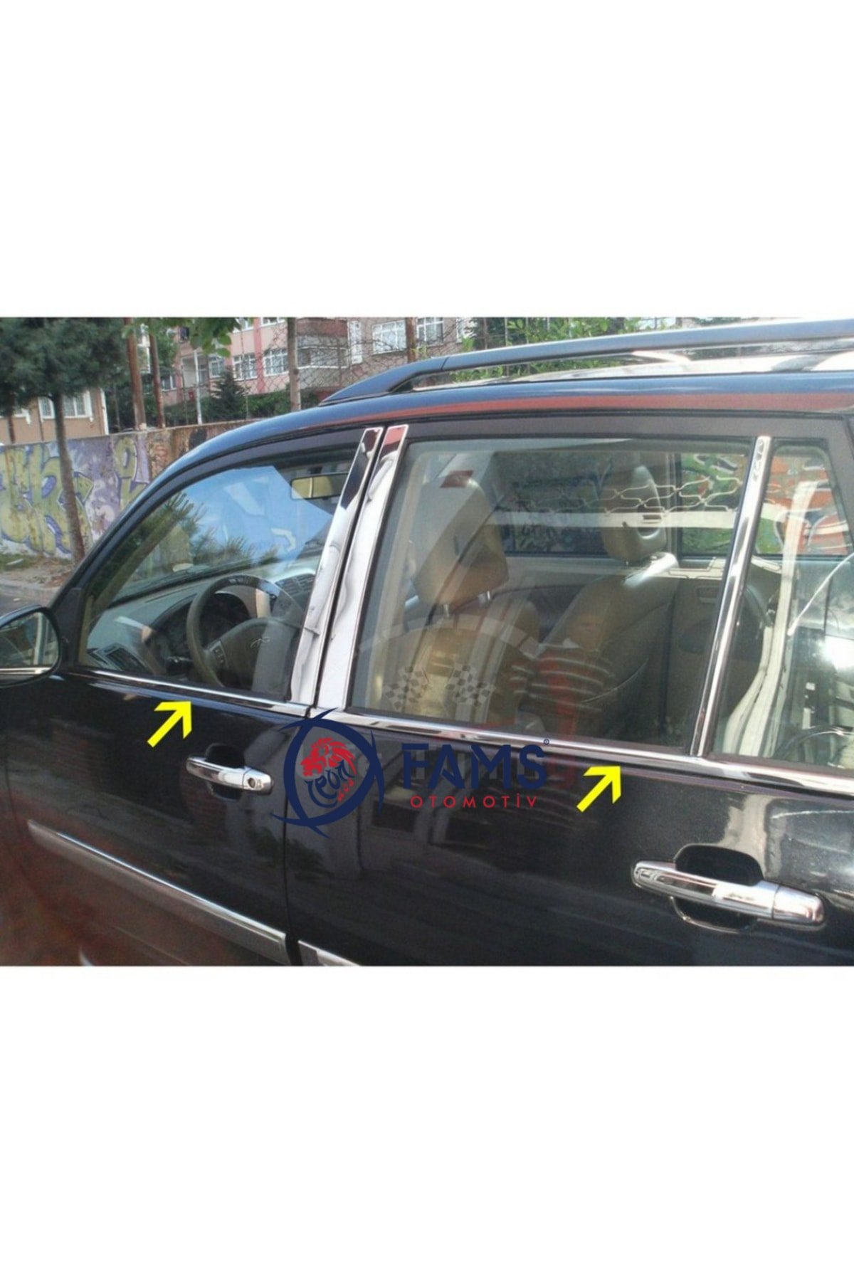 Chery Tiggo Krom Cam Çıtası 4 Parça 2008-2014 Arası Uyumlu Paslanmaz Çelik