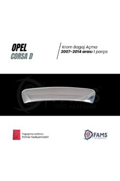 Alternative view of Opel Corsa D Krom Bagaj Açma 2007-2014 Arası P,çelik