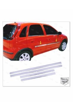 Opel Corsa C Krom Yan Kapı Çıtası 4 Prç, 2000-2007 Arası P, Çelik