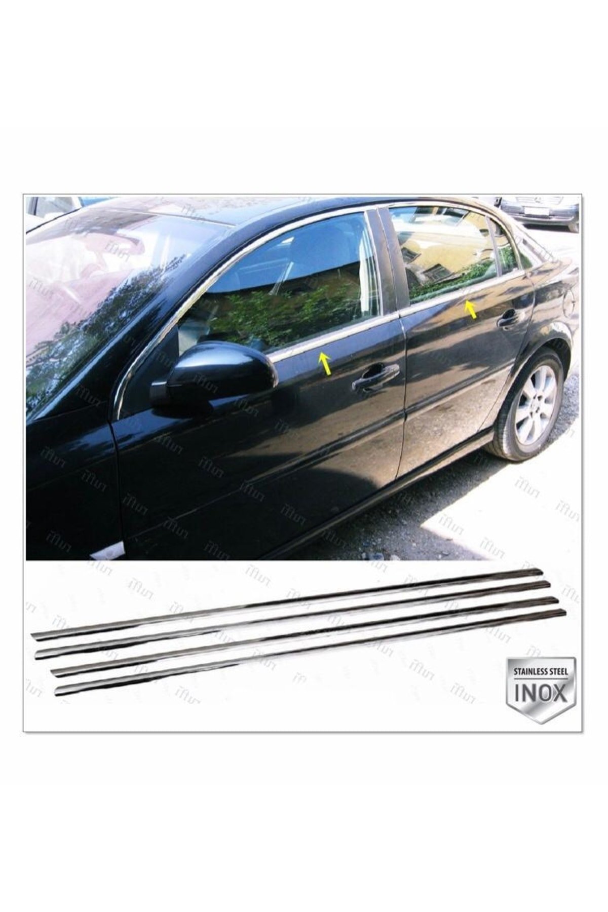 Opel Vectra C Krom Cam Çıtası 4 Prç, 2002 Üzeri P, Çelik