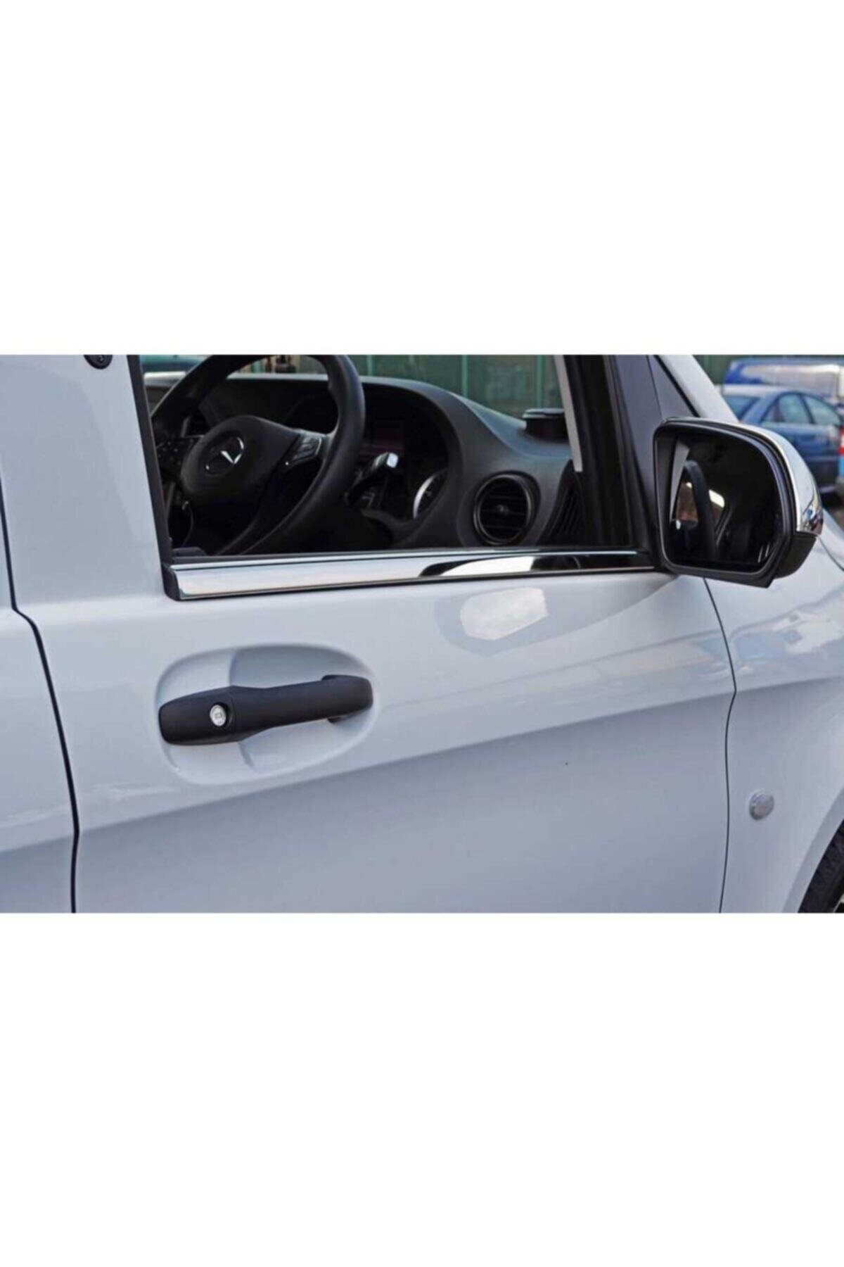 Mercedes Vito W447 Uyumlu Krom Cam Çıtası 2 Parça 2014 Üzeri P, Çelik - Görsel 2