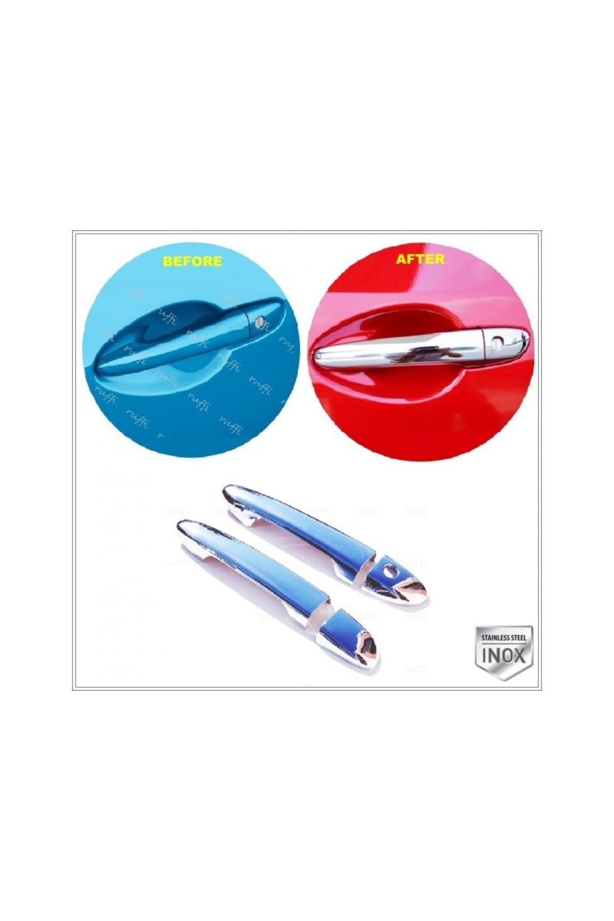 Mazda 2 Krom Kapı Kolu 2 Kapı 2007-2014 Arası Uyumlu P, Çelik