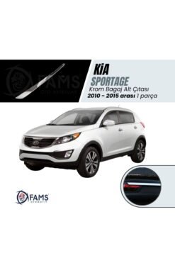 Kia Sportage Uyumlu Krom Bagaj Alt Çıtası 2010-2015 P, Çelik