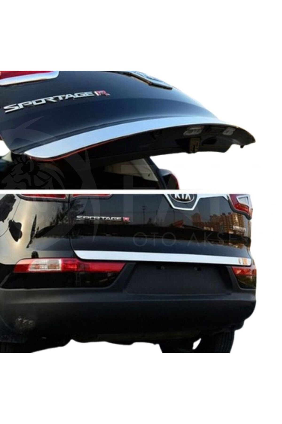Kia Sportage Uyumlu Krom Bagaj Alt Çıtası 2010-2015 P, Çelik - Görsel 4