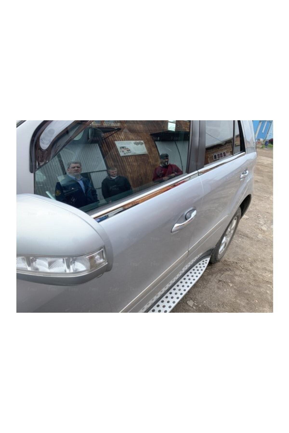 Mercedes ml W164 Uyumlu Krom Cam Çıtası 4 Parça 2005-2011 Arası Paslanmaz Çelik - Görsel 3