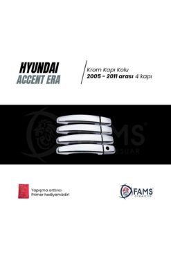 Alternative view of Hyundai Accent Era Krom Kapı Kolu 4 Kapı 2005 - 2011 Arası P, Çelik Uyumlu