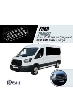 F, Transit Krom Ön Panjur Çerçeve 7 Parça 2013-2019 Uyumlu Paslanmaz Çelik