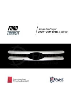 Alternative view of F, Transit Uyumlu Krom Ön Panjur 2 Parça 2006-2014 Arası Paslanmaz Çelik