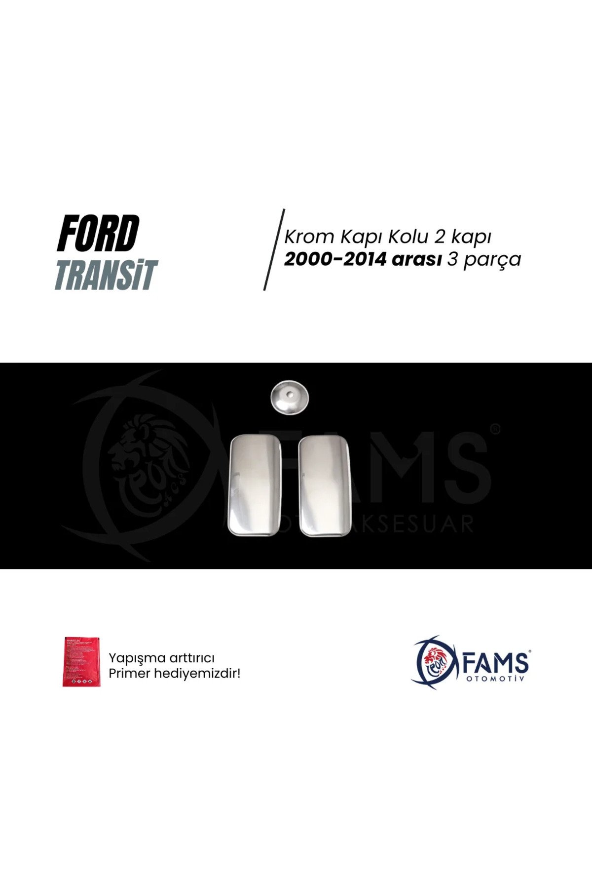 Ford Transit Krom Kapı Kolu 2 Kapı 3 Prç, 2000-2014 Arası P, Çelik - Görsel 2