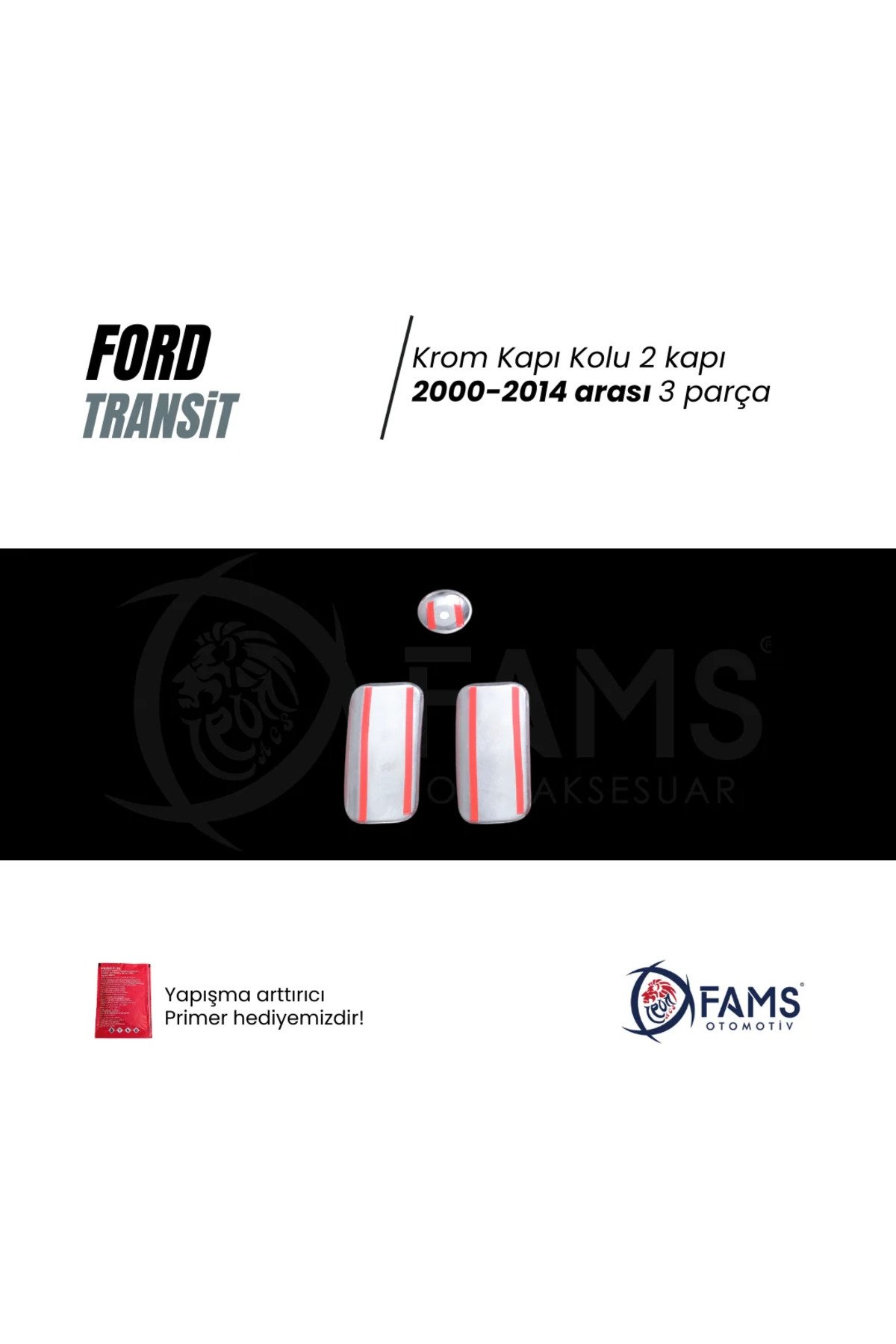 Ford Transit Krom Kapı Kolu 2 Kapı 3 Prç, 2000-2014 Arası P, Çelik - Görsel 4