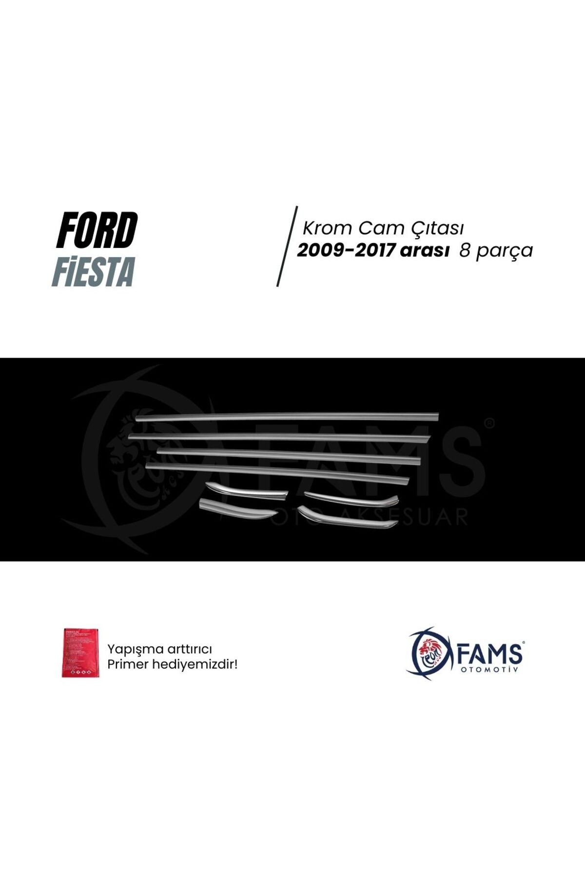 Fiesta Krom Cam Çıtası 8 Prç. 2009 - 2017 Arası P.çelik - Görsel 2