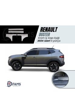 Renault Duster 2024 Üzeri Için Krom İç Kapı Eşiği 4 Kapı Paslanmaz Çelik
