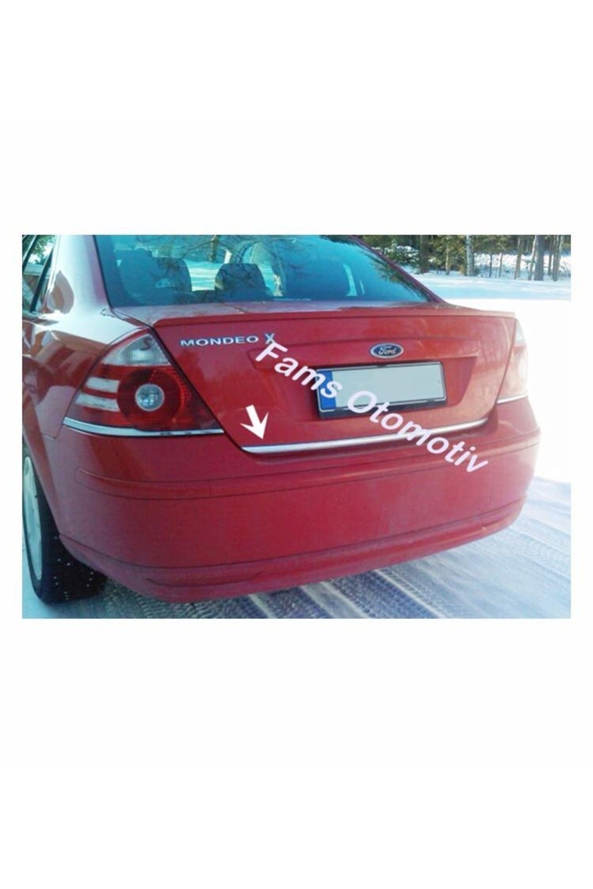 Ford Mondeo Mk3 Krom Alt Bagaj Çıtası 2000-2007 P, Çelik Uyumlu