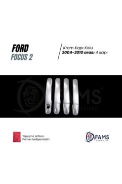 Alternative view of F, Focus 2 Krom Kapı Kolu 4 Kapı 2004-2010 Arası Paslanmaz Krom Uyumlu
