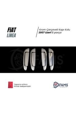 Alternative view of Fiat Linea Krom Kapı Kolu 4 Kapı 8 Parça 2007 Ve Üzeri Paslanmaz Çelik (ÇERÇEVELİ)