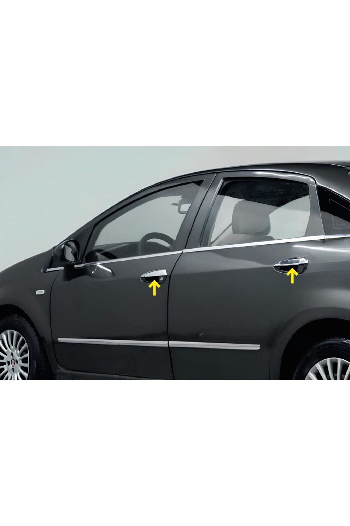 Fiat Linea Krom Kapı Kolu 4 Kapı 8 Parça 2007 Ve Üzeri Paslanmaz Çelik (ÇERÇEVELİ) - Görsel 4