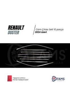 Alternative view of Renault Duster 2024 Üzeri Için Krom Cam Çıta Seti 10 Parça Paslanmaz Çelik