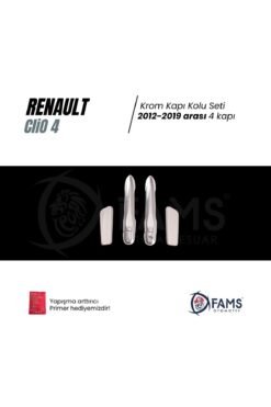 Alternative view of Renault Clio 4 Hb Krom Kapı Kolu Seti 4 Kapı 2012-2019 P,çelik Uyumlu