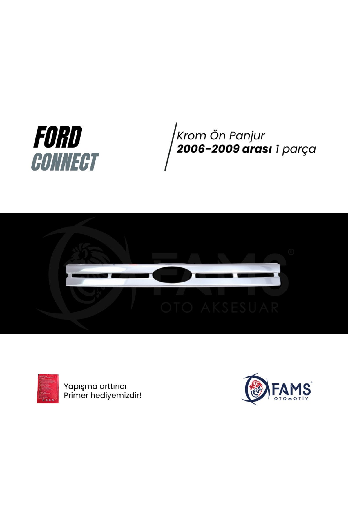 F, Connect Krom Ön Panjur 1 Prç, 2006-2009 P, Çelik Uyumlu - Görsel 2