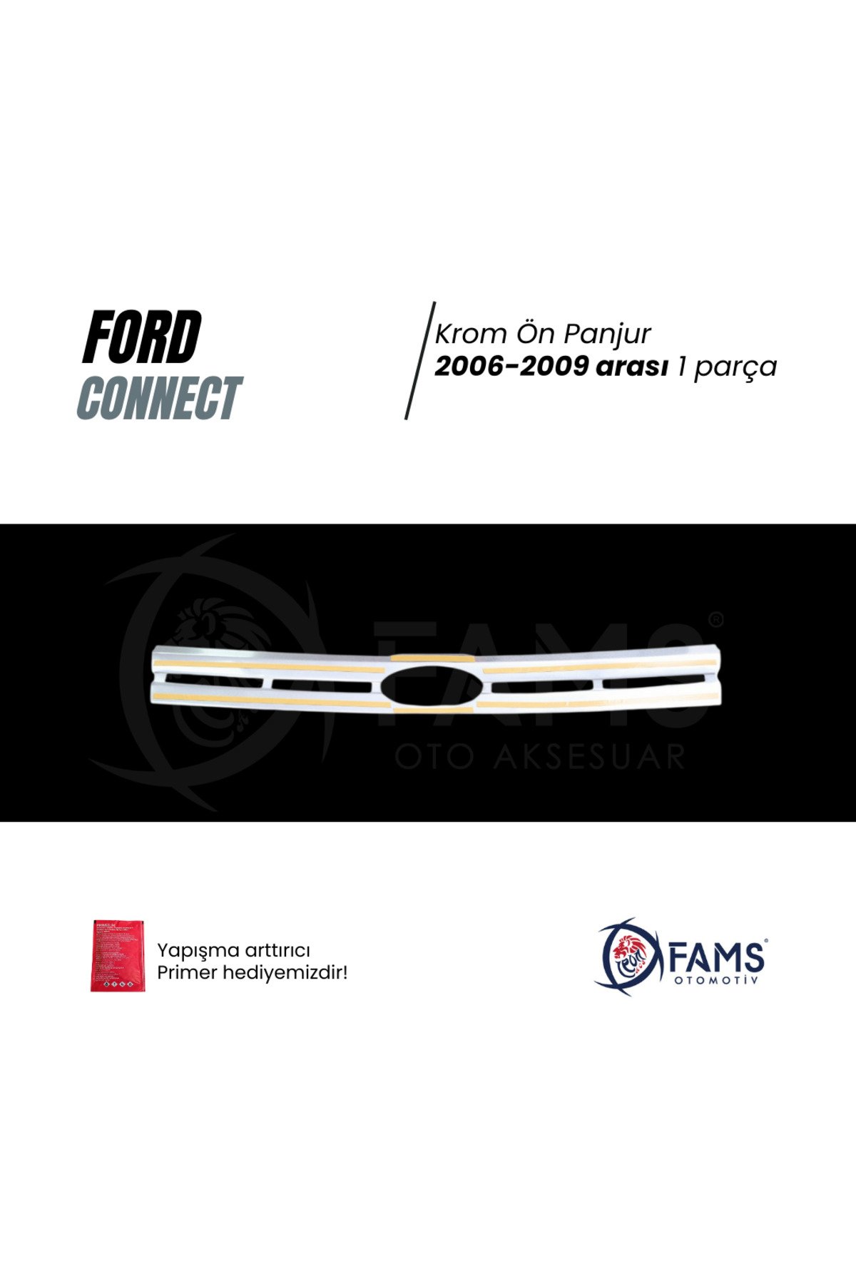 F, Connect Krom Ön Panjur 1 Prç, 2006-2009 P, Çelik Uyumlu - Görsel 4