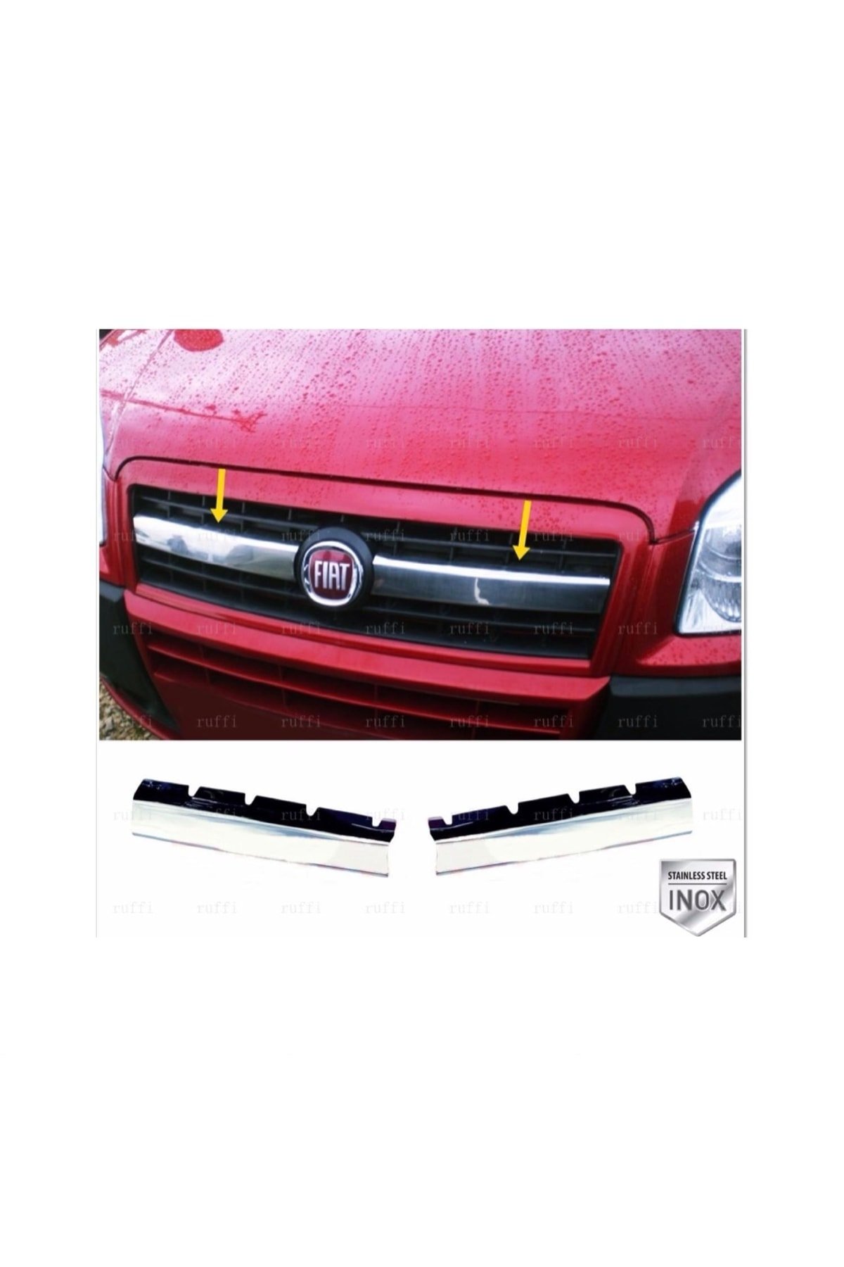 Fiat Doblo Krom Ön Panjur 2 Prç, 2006-2010 Arası P, Çelik