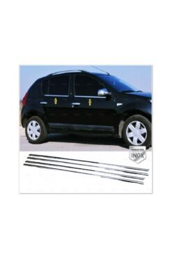 Dacia Sandero Krom Cam Çıtası 4 Parça 2006-2012 Arası Paslanmaz Çelik
