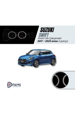 Suzuki Swift 2017-2023 Krom Sis Çerçevesi 2 Parça Paslanmaz Çelik