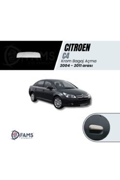Citroen C4 Uyumlu Krom Bagaj Açma 2004-2011 Paslanmaz Çelik