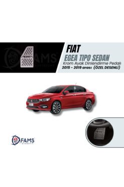 Fiat Egea / Tipo Özel Desenli Krom Ayak Dinlendirme Pedalı Ayak Dayama Pedalı 2015-2019 Sedan