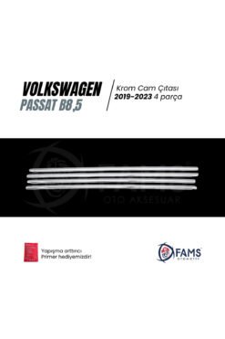 Alternative view of Vw Passat B8,5 Krom Cam Çıtası 4 Parça 2019- 2023 Arası Paslanmaz Çelik