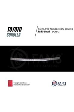 Alternative view of Toyota Corolla Krom Arka Tampon Üstü Koruma 2020 üzeri Sedan P,Çelik (Taşlı)