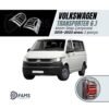 VW T6,1 TRANSPORTER 2019-2023 Arası ABS Krom Stop Çerçeve 2 Parça