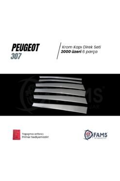 Alternative view of Peugeot 307 Krom Kapı Direk Seti 6 Prç P,Çelik 2000 Üzeri