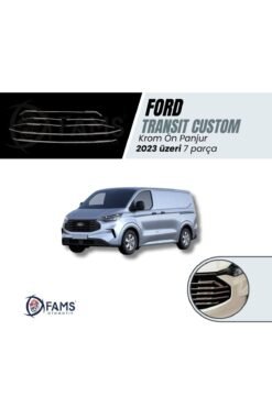 F, Transit Custom 2023 > Ön Panjur 7 Parça Paslanmaz Çelik