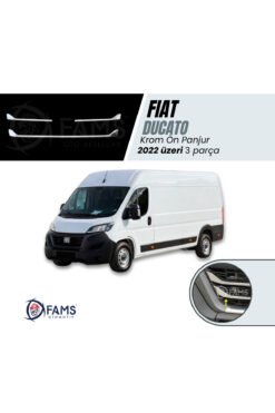 Fiat Ducato Krom Ön Panjur 3 Parça 2022> Paslanmaz Çelik