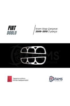 Alternative view of Fiat Doblo Krom Stop Çerçeve 2 Parça 2006-2010 Paslanmaz Çelik
